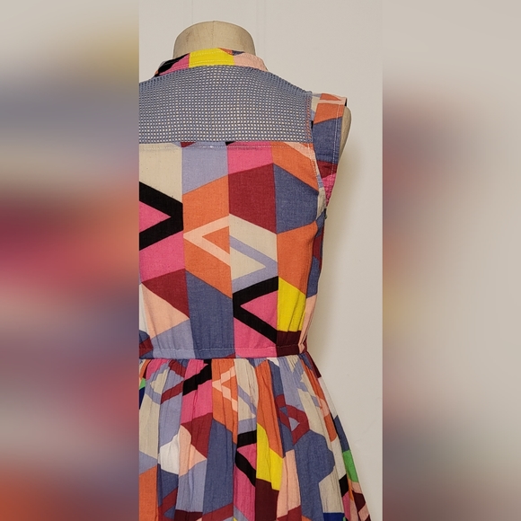 Anthropology Plenty by Tracy Reece  colorful cotton dress with mesh. Size small. - Picture 6 of 9